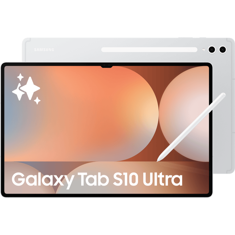 Tablet Samsung Galaxy S10 Ultra 5G 12/256 GB srebrny front i tył