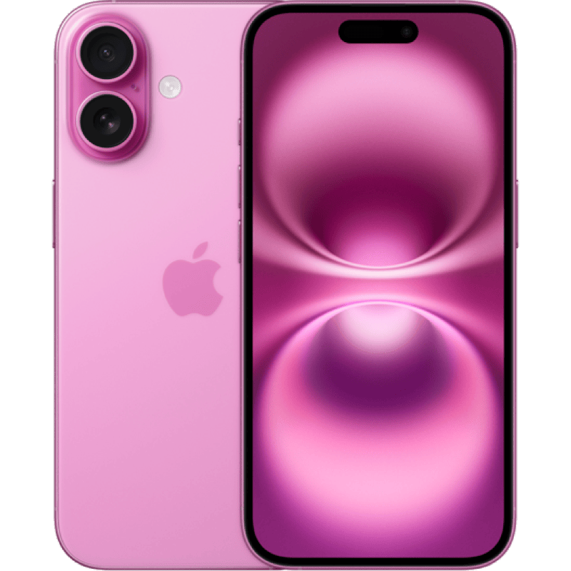 iPhone 16 różowy front i tył