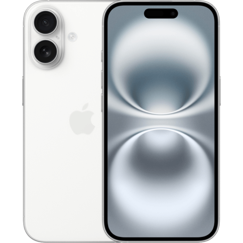 iPhone 16 biały front i tył