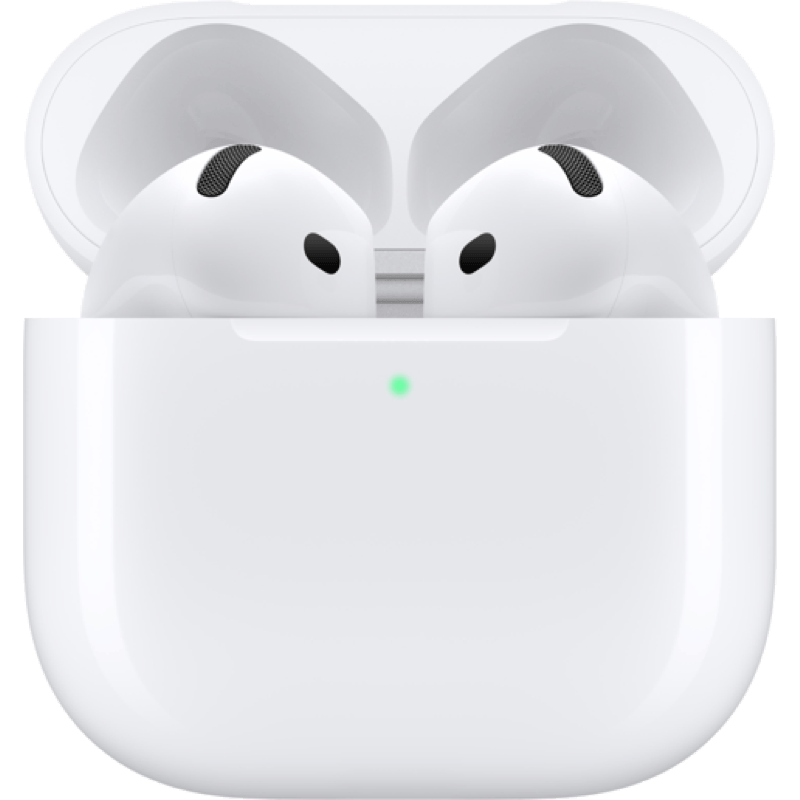 AirPods 4 białe front etui otwarte