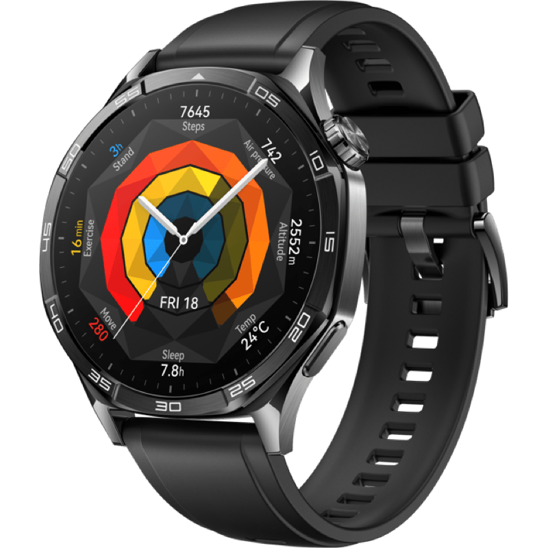 Huawei Watch GT 5 46mm Active czarny front lewy obrót