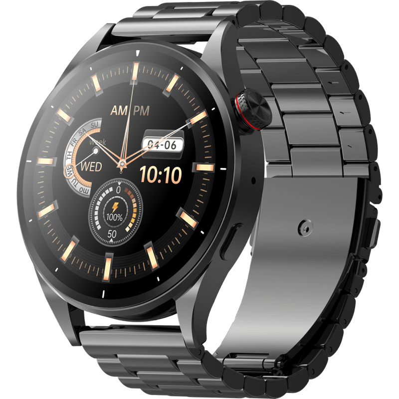 Maxcom Smartwatch FW66 Iron R czarny front lewy obrót